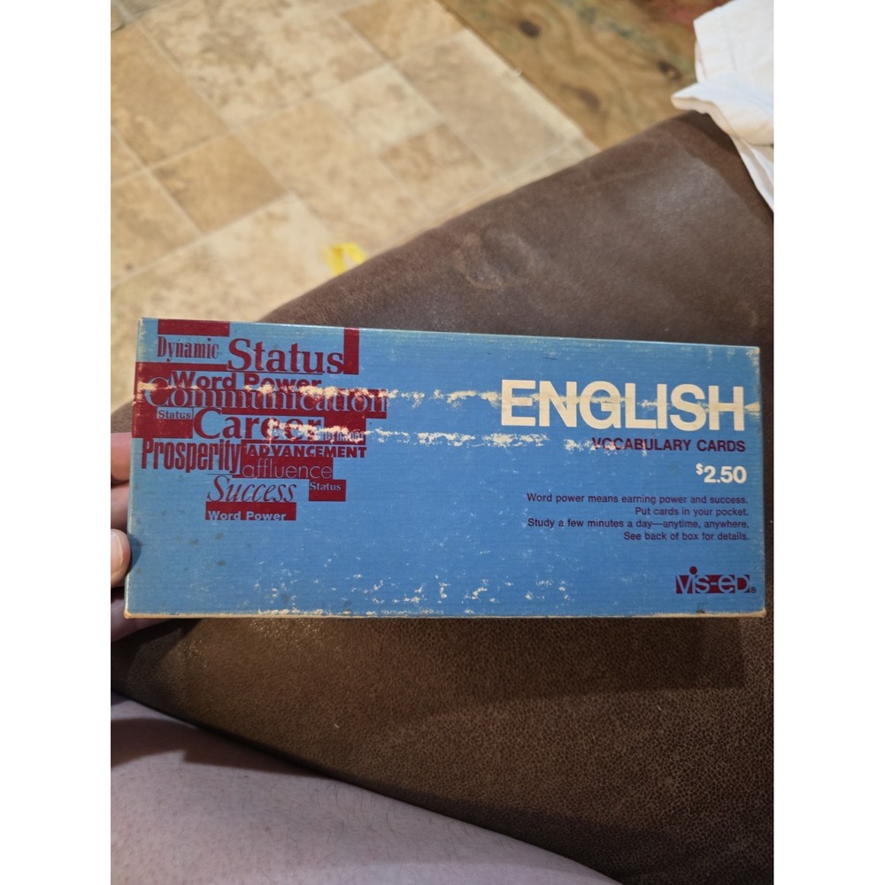 Vis-Ed English Vocabulary Cards Flash Cards #VE511 VTG Complete Set